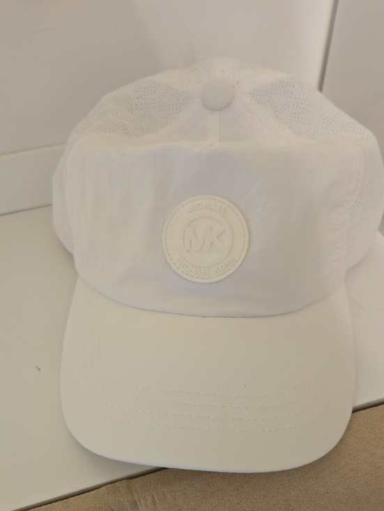 Michael Kors Accessories - Michael Kors White Perforated MK Baseball Cap Nwt